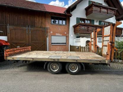Bild 3:Tieflader, Ballenwagen, Tandem, Plattformanhänger, Obermaier