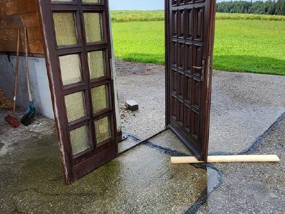 Bild 2:Haustür, Mahagoni mit Seitenteil