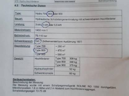 Bild 4:Verkaufe Schauer Hochförderer Mistbahn Entmistung Hydro 800