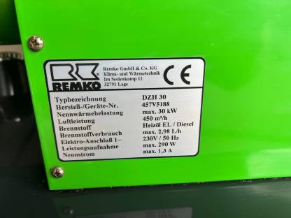 Bild 3:Remko Heizkanone DZH 30