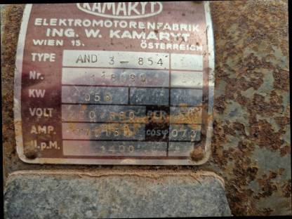 Bild 6:Motor 220V/380V Marke Kamaryt