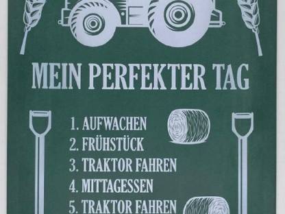 Blechschild 40 x 30 cm Traktor Mein Perfekter Tag