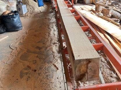 Bild 3:Lohnschnitt mit Wood Mizer LT15