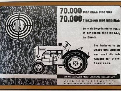 Bild 3:3 Blechschild 40 x 30 cm Steyr Traktoren Classic