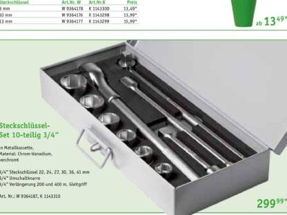 Tekit Steckschlüssel-Set 10-teilig 3/4"