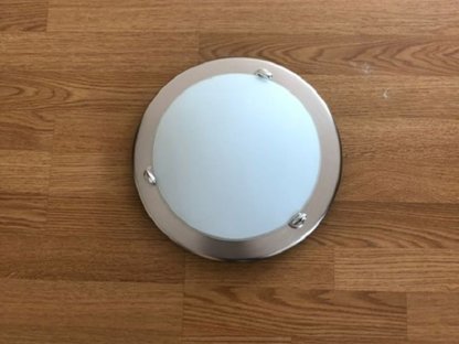 Bild 6:Deckenleuchten (inkl. Befestigung) - creme plissierter Stoff