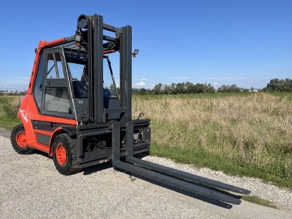 Bild 3:Linde H60D 4,2 m Hubhöhe Zinkenversteller