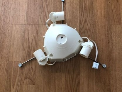 Bild 3:Deckenleuchten (inkl. Befestigung) - creme plissierter Stoff