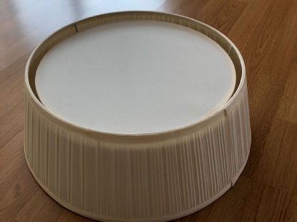 Bild 2:Deckenleuchten (inkl. Befestigung) - creme plissierter Stoff