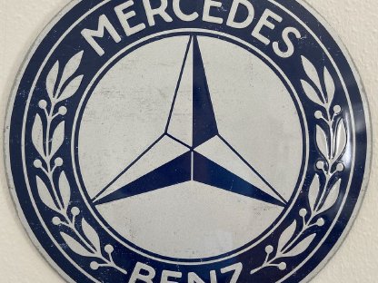 Blechschild 35 cm Mercedes Benz Logo