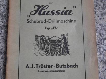 Gebrauchsanleitung Hassia Drillmaschine