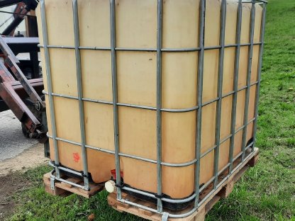 Flaschenzug, IBC Container, Achse gebremst