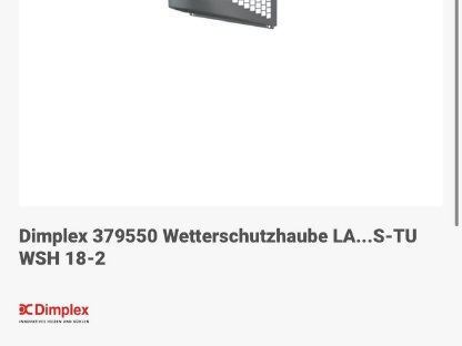 Dimplex Wetterschutzhaube 379550