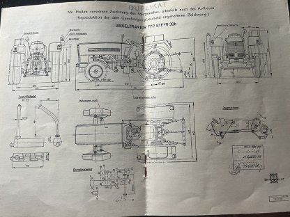 Bild 9:Steyr 30 B (EZ 1969) mit Kippmulde und Schneeketten