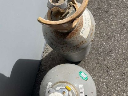 Bild 4:2 Stk. CO2 Flaschen, leer, 10 kg, Kohlensäureflaschen