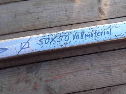 50x50 Vierkant Vollmaterial Achse