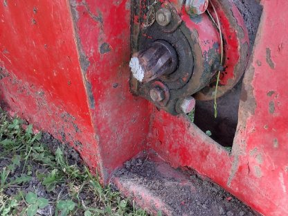 Bild 5:Kompostwender Eigenbau, Kompostvlies 4x 25x4