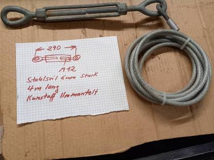 Spannschloss M12 mit 4 m Seil