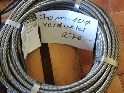 Bild 2:Forstseil hoch verdichtet 10 mm, Bruchlast 10,2 t