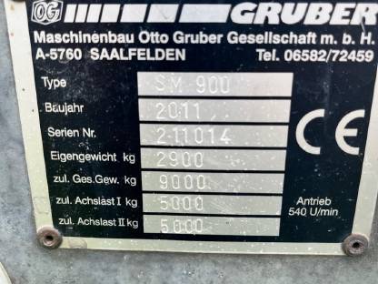 Bild 3:Miststreuer Gruber SM 900