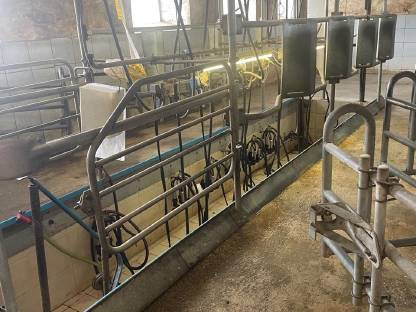 Bild 6:De Laval Melkstand 2x4