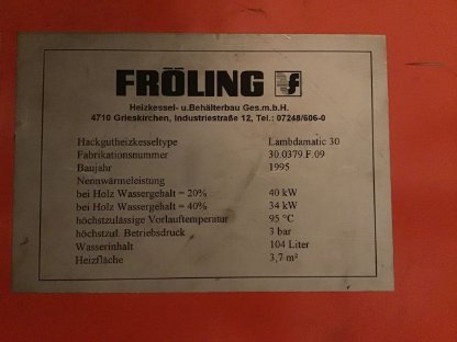 Bild 3:Fröling Hackschnitzelheizung Lambdamatic 30