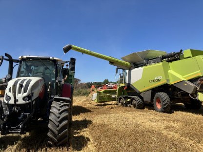 Bild 2:Erntearbeiten