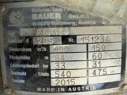 Bild 4:Bauer Famos 5/100 Zapfwellenpumpe zu verkaufen