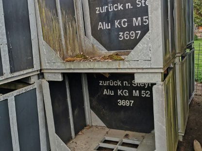 Transportbox, Stapelbox, Stahlbox, Brennholzbox