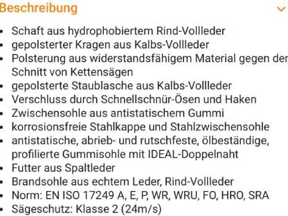 Bild 2:Treeme S3 Forstschuhe