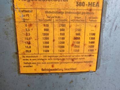 Bild 5:Heugebläse Strohgebläse Westfalia Typ CR 380 G