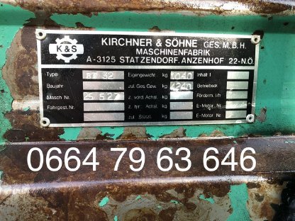 Bild 3:Kirchner BT 32 Miststreuer