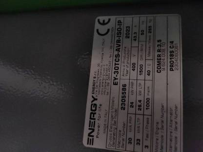 Bild 7:CFS Zapfwellengenerator/-aggregat/Stromerzeuger 30 KVA EY-30