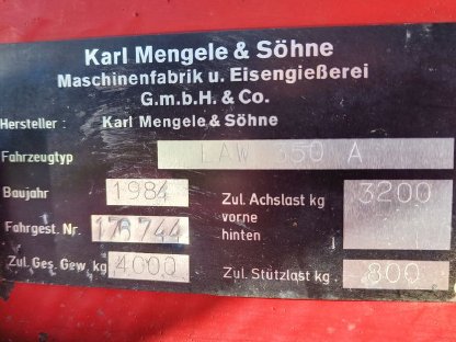 Bild 2:Ladewagen, Dosierwagen Mengele LAW350A