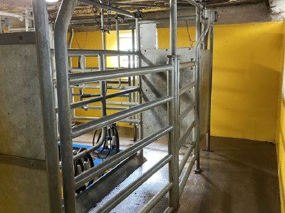 Bild 4:Pneumatisches Tor mit Steuerung, Melkstand, Waschautomat