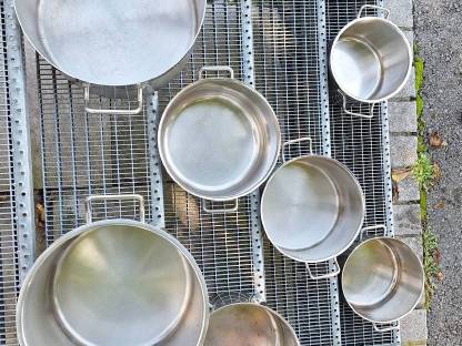 Bild 4:7 Stk. Kochtöpfe Gastronomie Gastro Edelstahl Catering Topf