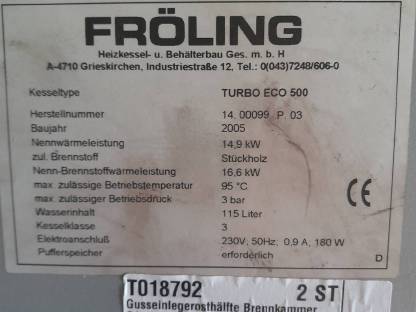 Bild 4:Fröling Scheitholzkessel Turbo Eco 500