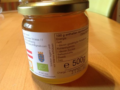Bild 2:BIO Blütenhonig