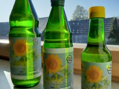 Bild 3:Bio Sonnenblumenöl für Salat, zum Braten / Grillen / Frittieren