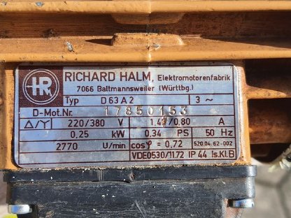 Bild 3:Voll funktionierende Kreiselpumpe für 230 und 380 V