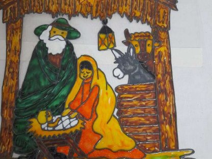 Bild 4:9-teilige Window Color Fensterbilder, Wandbilder Handarbeit