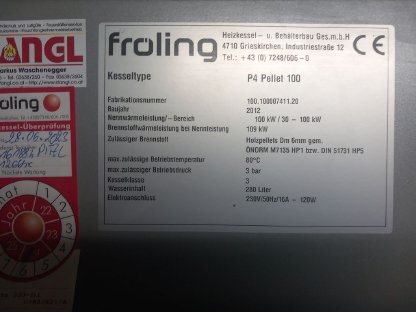 Pellets Heizungsanlage Fröling