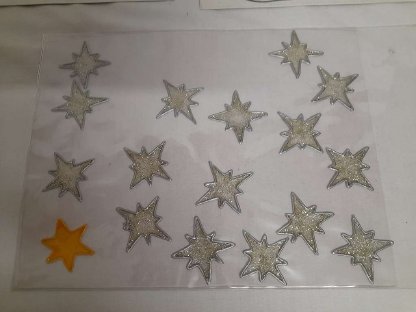 Bild 7:9-teilige Window Color Fensterbilder, Wandbilder Handarbeit