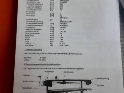 Langbandschleifmaschine