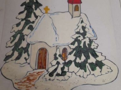 Bild 5:9-teilige Window Color Fensterbilder, Wandbilder Handarbeit