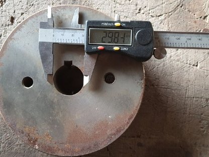 2-rillige Keilriemenscheibe 15 cm Ø Bohrung 30 mm Ø