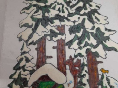 Bild 3:9-teilige Window Color Fensterbilder, Wandbilder Handarbeit