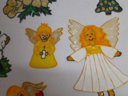 Bild 6:9-teilige Window Color Fensterbilder, Wandbilder Handarbeit