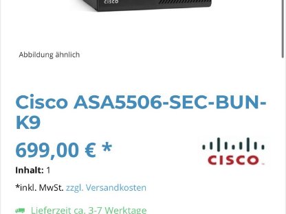 Cisco ASA5506-K9 Firewall Router