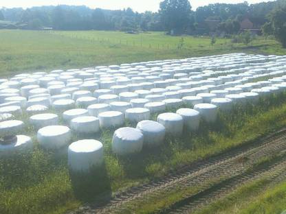 Bild 4:Rundballen pressen wickeln